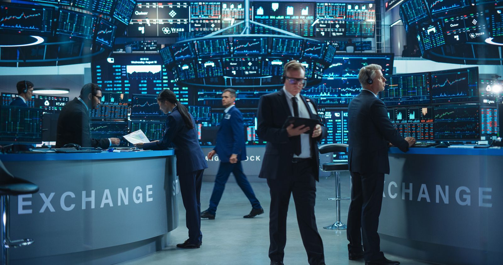 Traders at an exchange